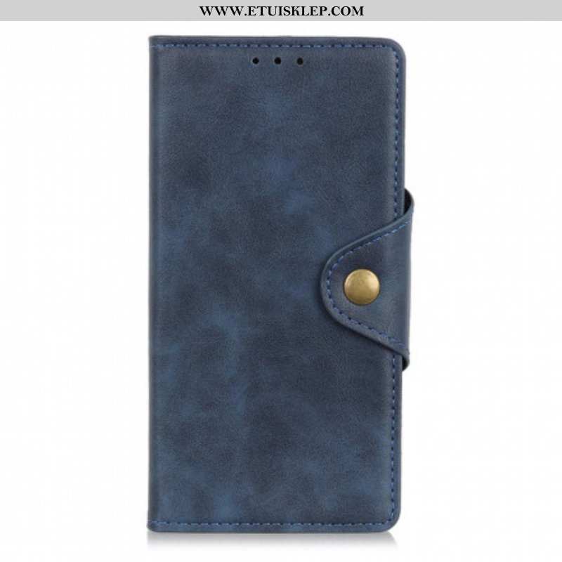 Etui Folio do Xiaomi Redmi Note 10 5G Guzik Ze Sztucznej Skóry